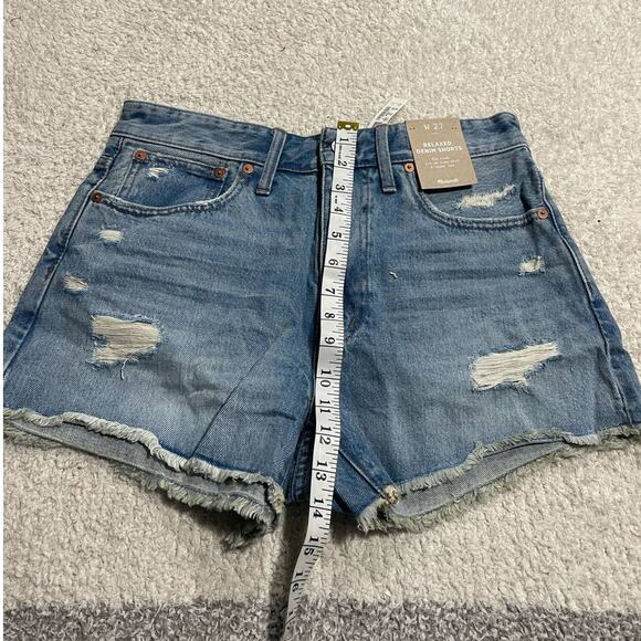 NWT Madewell Women's Size 27 Relaxed Denim Shorts Lemar Wash - Picture 4 of 11